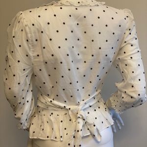 White black dotted shirt